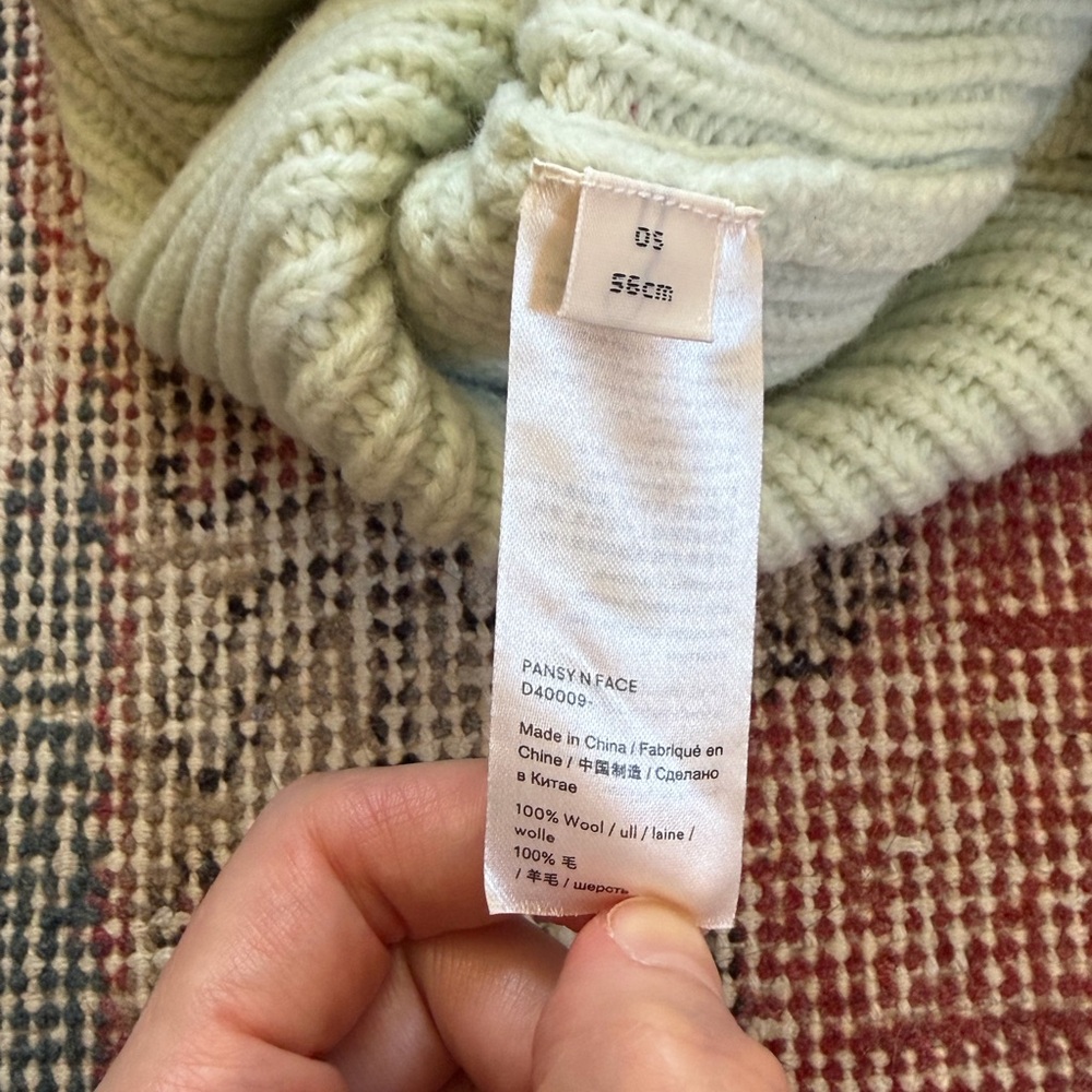 Acne Studios Large Face Patch Log Ribbed Beanie I… - image 7